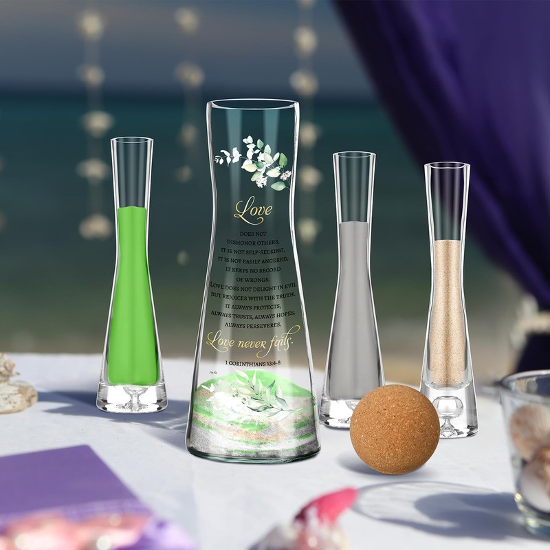 Irenare Unity Sand for Wedding Ceremony Set Include Ceremony Vase,