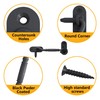 skysen 4” Privacy Hook Latch for Sliding Barn Door, Black(2802)