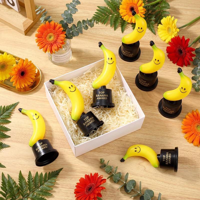 MTLEE 2 Pcs Small Award Trophy Top Banana Quacktastic Duck
