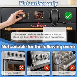 MCOTOP Oven Lock Child Safety (1 Pack), Kitchen Safety Oven Door Lock for Babies & Kids, Stove Child Proof, Childproof Oven Locks for Toddlers, Upgrade Heat-Resistant Material, Easy to Install (Black)