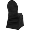 RCZ Decor 4415us Ruched Spandex Chair Cover-Black | 1 Pc