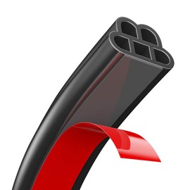 85.3Ft Car Door Rubber Seal Strip Car Weather Stripping Double Layer Universal Self Adhesive Auto Door Soundproofing Weatherstrip for Car Door Hood Tailgate