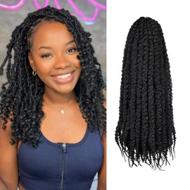 FFDDear 14 Inch Marley Hair 6 Packs Marley Twist Hair Afro Kinky Marley Braiding Hair Marley Hair for Woman Synthetic Marley Braiding Hair Extensions（14inch, 1B）