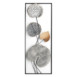 Kobolo Wandbild DAKARI, 28,5x4x75 cm, handgefertigte Wanddeko aus Metall, 3D Effekt, modernes Kunstobjekt, Metallbild zur stilvollen Wandgestaltung in Wohn- und Arbeitsräumen