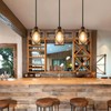 Osimir Glass Pendant Lights Kitchen Island 3 Pack, Black Kitchen
