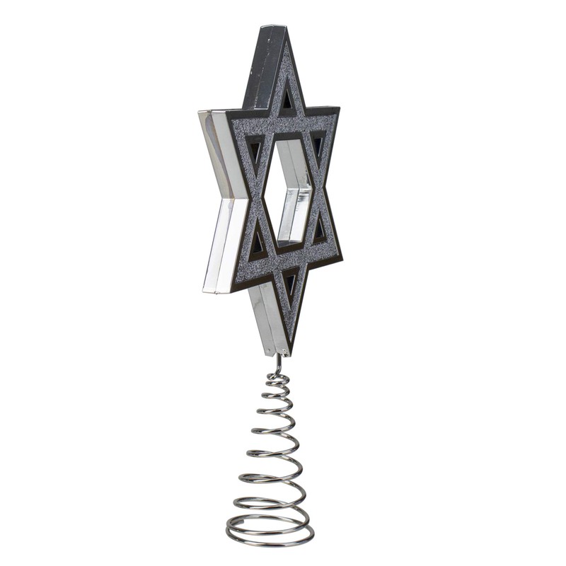9-Inch Plastic Silver Hanukkah Tree Topper