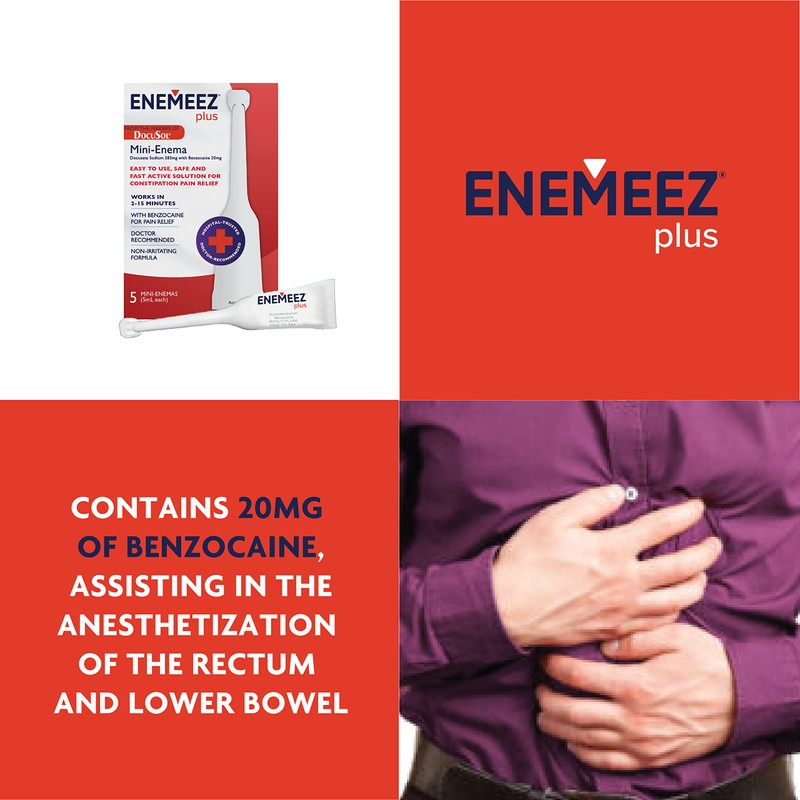 Enemeez Docusol Plus Docusate Sodium Enema - Clear 5 ml,