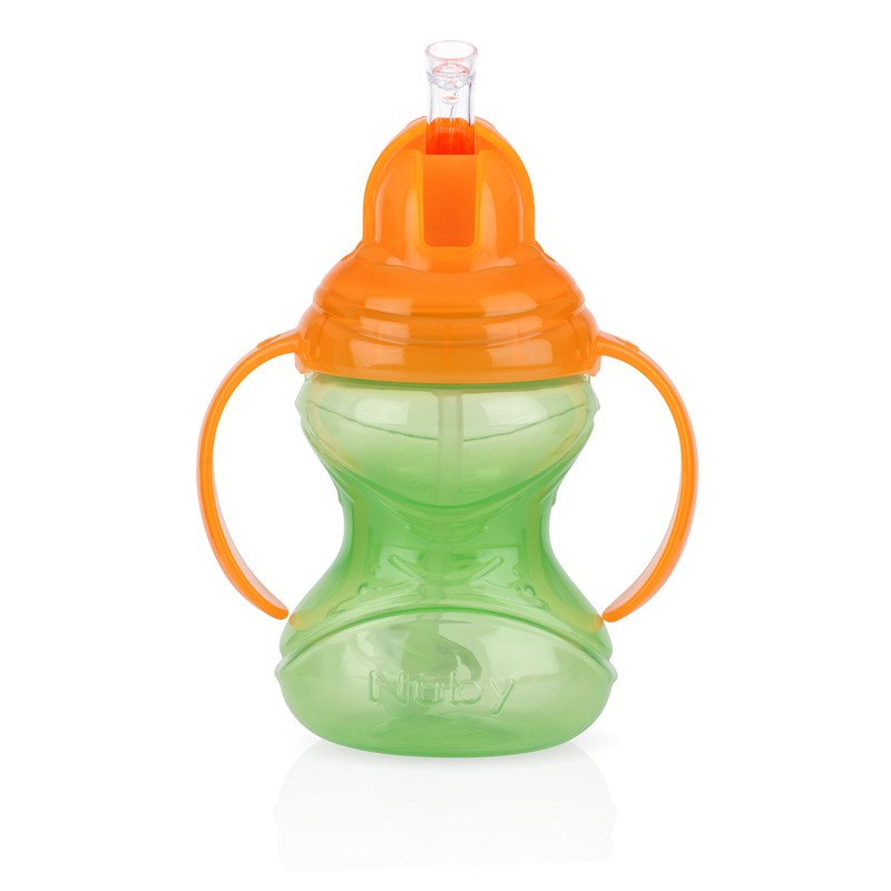 Nuby No-Spill Flip N' Sip Clik-It Cup with 360 Straw,