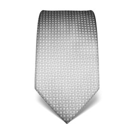 Vincenzo Boretti Men's Tie Pure Silk Checked Pattern Elegant Men's Design Shirt with Suit for Business Wedding 8 cm Narrow / Wide, gray
