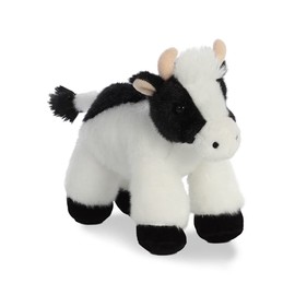 Aurora 8-inch Flopsie Cow,Black and White,Small