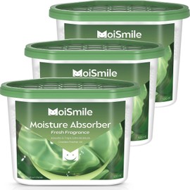 Moisture Absorbers, Fresh Scent Humidity Absorber, 3 Pack, 10.5 oz Boxes | With 6 g lavender scent beads per box; non-electric dehumidifier for closets,