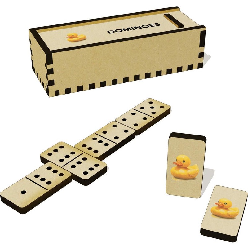 Azeeda 'Rubber Duckie' Domino Set & Box (DM00048134)
