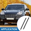 A ABSOPRO Bumper Splitter Support Rod Aluminum Alloy Black (Set