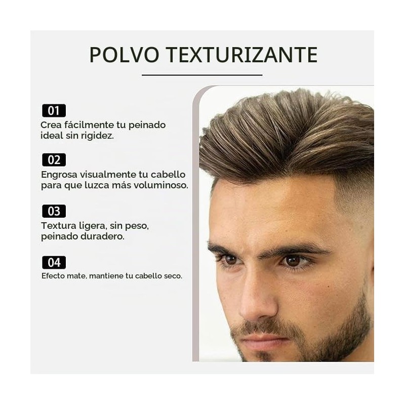 Polvo Texturizador y voluminizador para Cabello, efecto Volumen y Mate,