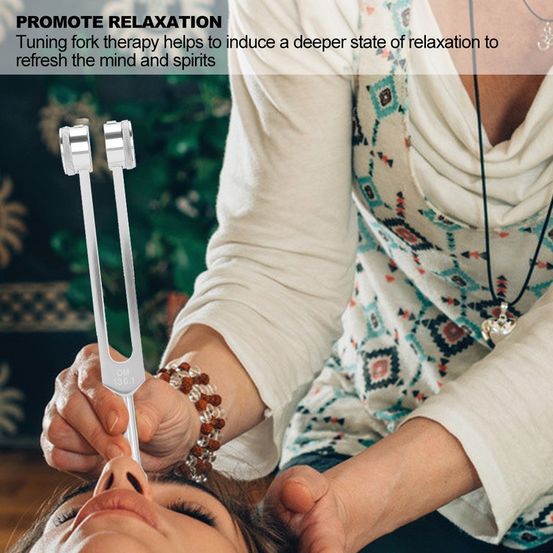 OM136.1 Aluminum Alloy Yoga Tuning Fork Sound Healing Therapy Tuning