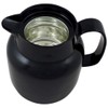 Helios Mondo Plastic Vacuum Flask with Infuser, Black, 14.2 x