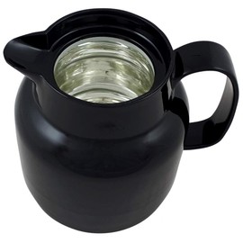 Helios Mondo Plastic Vacuum Flask with Infuser, Black, 14.2 x 13.6 x 19.3 cm