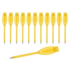 PATIKIL 2H Pencils, 12 Pack Golf Scoring Pencils with Eraser Mechanical Plastic Bulk for Sport Games Meeting Office, Yellow