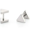Stainless Steel Geometric Shape Classical Simple Plain Stud Earrings, Metal