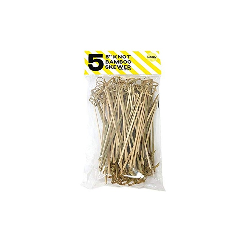 Happy Sales Bamboo Knot Skewers 5" 100 pc
