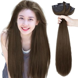 VEVE & MIKI One-Touch Extension, Black Hair, Natural, Soft, Point Wig, One Touch, Mesh, Neckline Wig, One Touch, Half Wig, Simply Attached, 19.7 inches (50 cm), 23.6 inches (60 cm), Set of 3
