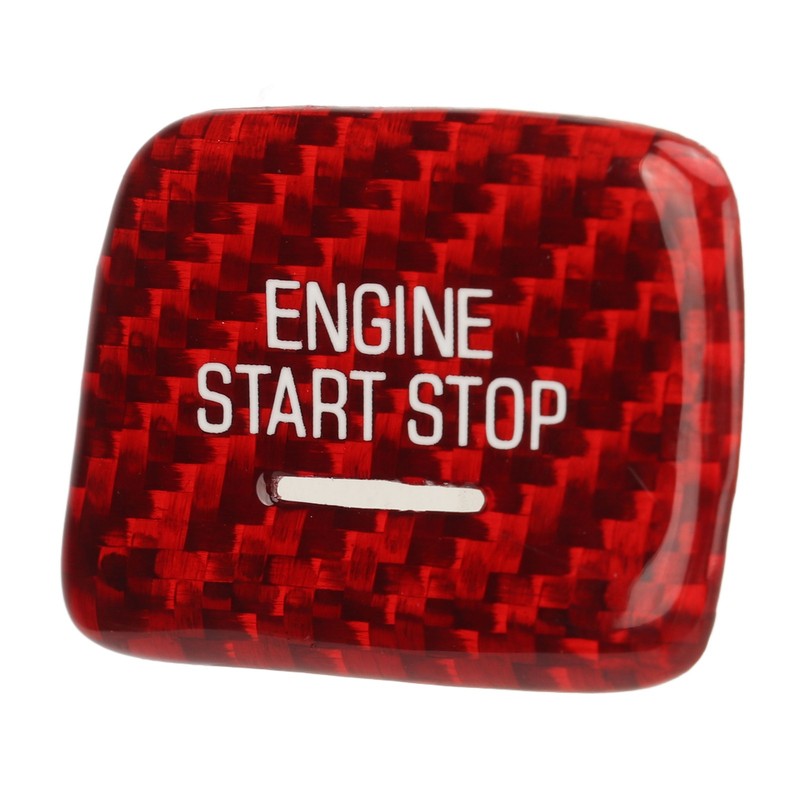 Engine Push to Start Button Cover Carbon Fiber Start Switch