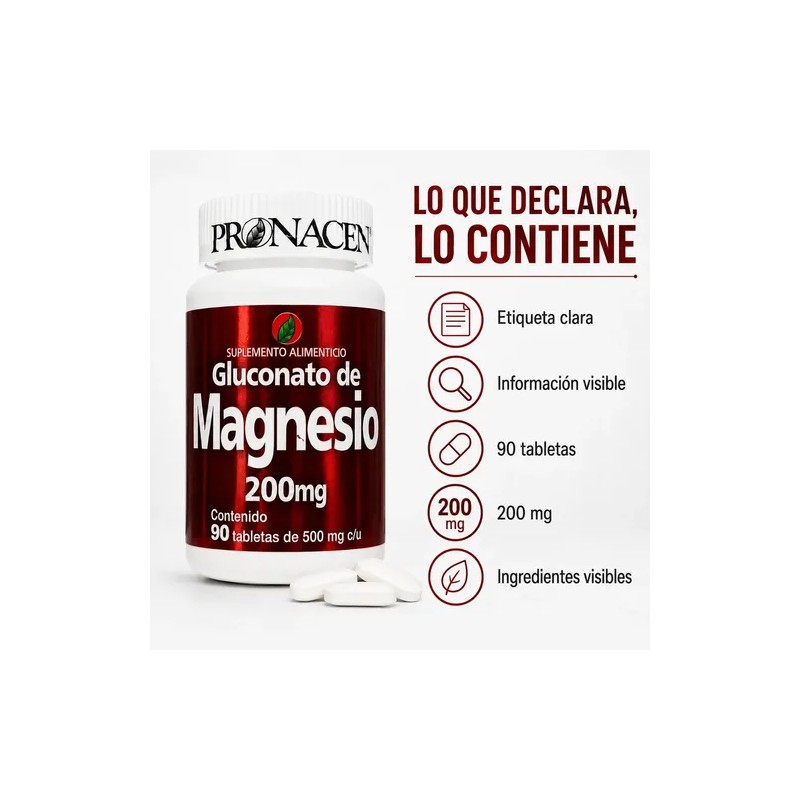 Magnesio (gluconato - 90 Tabletas) Pronacen