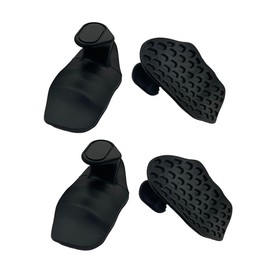 2 Pair (Black Color) Weight Lifting Gloves for Men Women: Rubber Fingerless Anti-Slip Workout Grips for Gym Training and Exercise