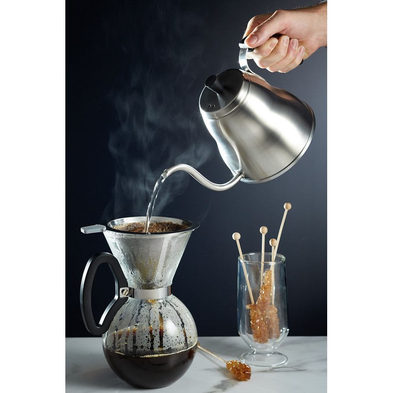 KitchenCraft Le'Xpress Stainless Steel Pour-Over Coffee Kettle with Long Spout,