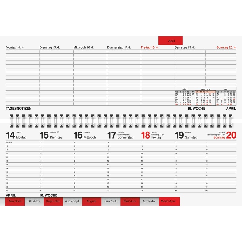 rido/idé Landscape Appointment Book Model Septant 2026 | 305 x