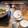 ONEARF Bacon Grease Container with Strainer - Large 46OZ Kitchen