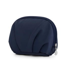 JINSI Makeup Bag Zipper Pouch Travel Toiletry Organizer Purse Cute Cosmetic Bags for Women (Navy)