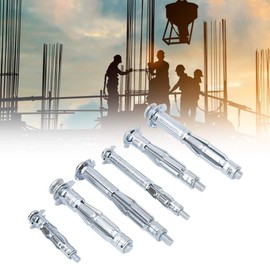 Tbest Pernos de Expansión, 42PCS M4 ~ M6 Kit de Combinación de Tornillos para Placas de Yeso Accesorio de Herramienta Manual para la Industria