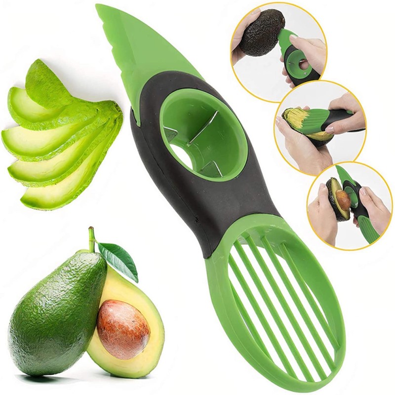 2 Pcs Avocado Chopper Multifunctional Fruit Cutter Peeler Core Remover