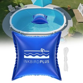 INKBIRDPLUS Pool Pillow for Winterizing 4 x 4 Feet,  Air Pillow for Above Ground Pool, 0.4mm Pool Cover Closing Pillow, Rope Included