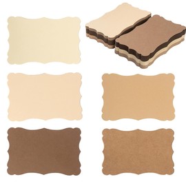 Toperd 120 Pieces Small Mini Business Cards Vintage Assorted Colors Blank Note Gift for Business Cards, Gift (5 Brown)