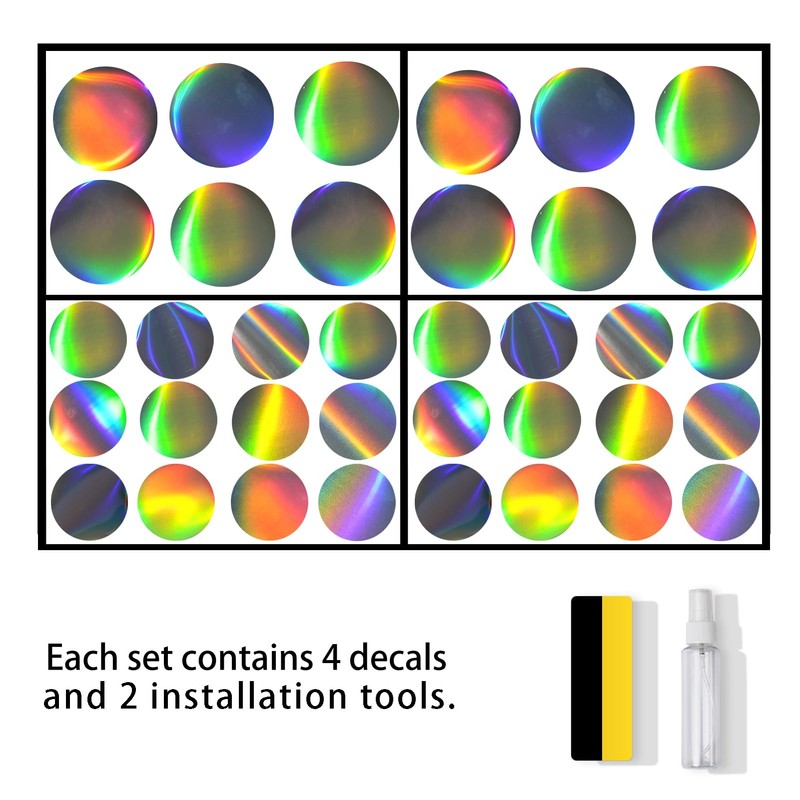 DKTIE Modern Dots Anti-Collision Decal - UV-Reflective Window Decal to