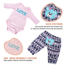 Joe zlvy Reborn Baby Doll Clothes for 17-22 Inch Dolls Girl, Realistic Babydoll Alive Clothes Matching Outfits