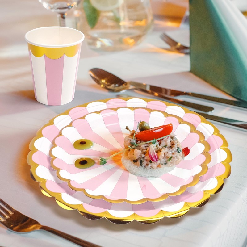 PARTY GO Party Tableware Set, 96 Pieces Theme Party Tableware