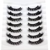 Pooplunch False Eyelashes Fluffy Cat Eye Look Wispy Fake Eyelashes