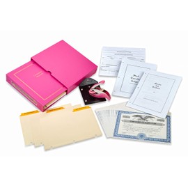 LLC Kit (Pink) - Binder, Slipcase, Operating Agreement, Membership Certificates, Index Tabs & Company Seal