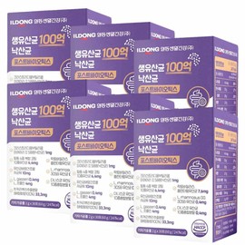 Ildong Life Health Live lactic acid bacteria 10 billion Butyric acid postbiotics 30 sachets x 6 Danisco breast milk complex 19 types of prebiotics Gut health for the whole family / 생유산균 100억 낙산균 포스트바이오틱스 30포x6개 다니스코 모유 복합 19종 프리바이오틱스 온가족 장건강