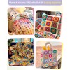 Katech Crochet Kit for Beginners, 50 Granny Squares Crochet Kits