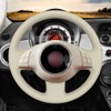 MEWANT Steering Wheel Cover for Fiat 500 2008-2012 DIY Hand