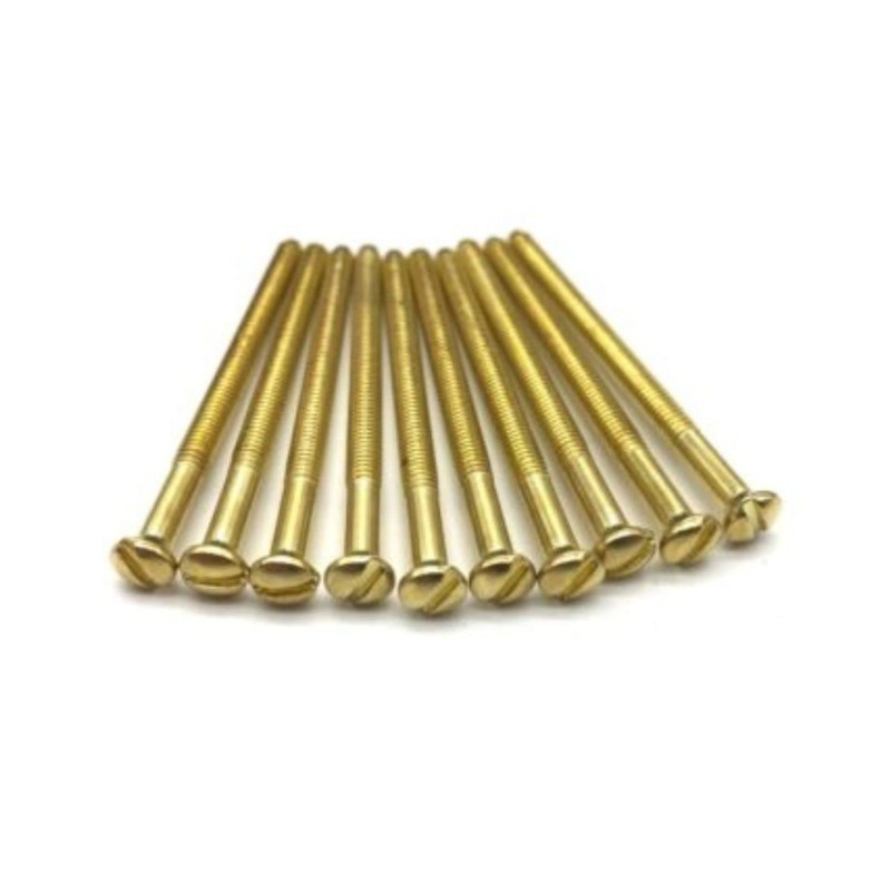 Pack of 10 Electrical Screws 50mm Brass M3.5 Thread Diameter