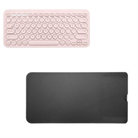 Goshyda Funda de Cuero PU para Teclado para K380, Funda de Viaje para Teclado Portátil a Prueba de Polvo, Funda Protectora para K380 (Negro)