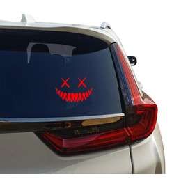 Reflective Smile Demon Car Sticker,Funny Cool Die Cut Waterproof Car Window Decal
