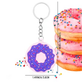 HLenyoy 30pcs Sweet Donut Keychain Key Accessories for Kid Party Favors Gift