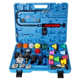 Wenzhon Radiator Pressure Tester Kit, Coolant Pressure Tester and Vacuum Refill Kit for Automotive Cooling System Water Tank Leakage Detection (Universal Fit 34PCS)