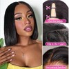 Atikual V Part Wig Human Hair Straight Bob Wigs For